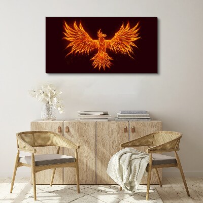 Foto leinwand Brennender Phönix