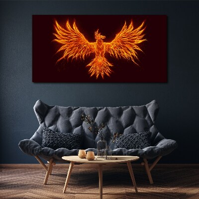 Foto leinwand Brennender Phönix