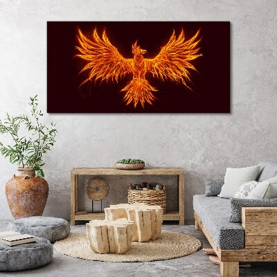 Foto leinwand Brennender Phönix