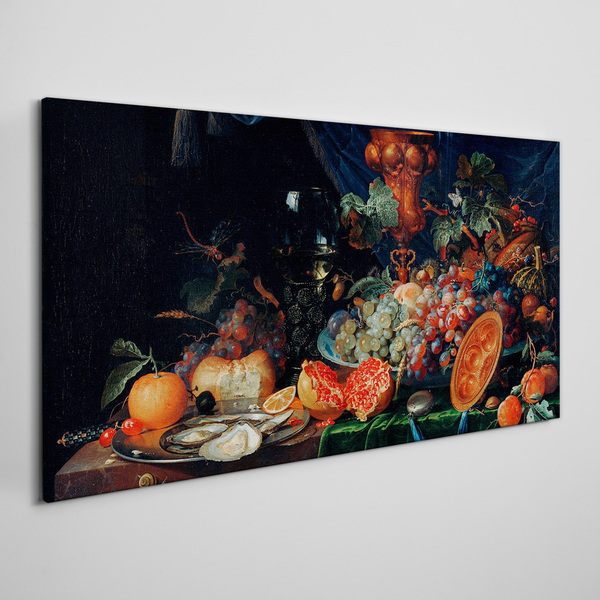 Foto auf leinwand Stillleben mit Früchten und Muscheln