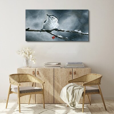 Foto auf leinwand Tier-Vogel-Schnee-Winter