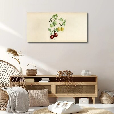 Foto auf leinwand Früchte auf pastellfarbenem Hintergrund
