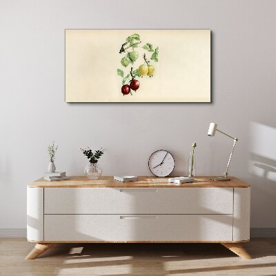 Foto auf leinwand Früchte auf pastellfarbenem Hintergrund