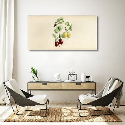 Foto auf leinwand Früchte auf pastellfarbenem Hintergrund