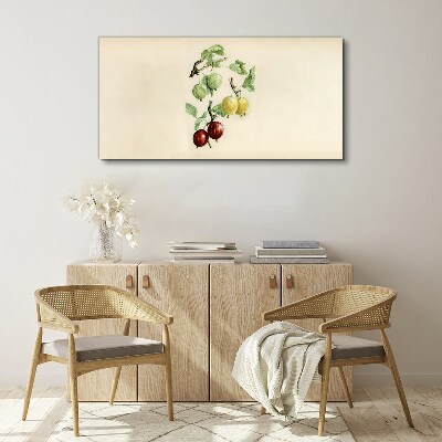 Foto auf leinwand Früchte auf pastellfarbenem Hintergrund