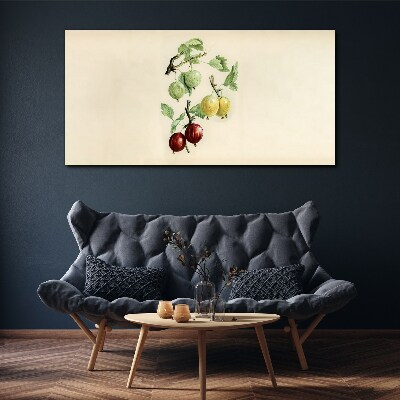 Foto auf leinwand Früchte auf pastellfarbenem Hintergrund