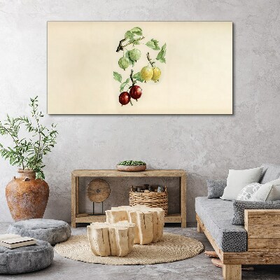 Foto auf leinwand Früchte auf pastellfarbenem Hintergrund