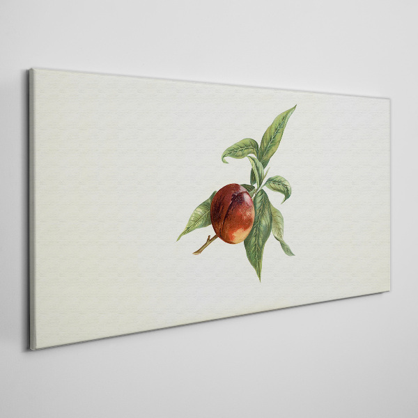 Foto leinwand Apfel auf einem Hintergrund aus Blättern