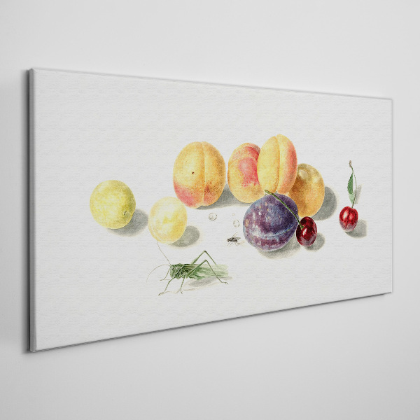 Foto auf leinwand Früchte auf weißem Hintergrund