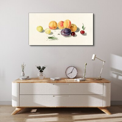 Foto auf leinwand Früchte auf weißem Hintergrund