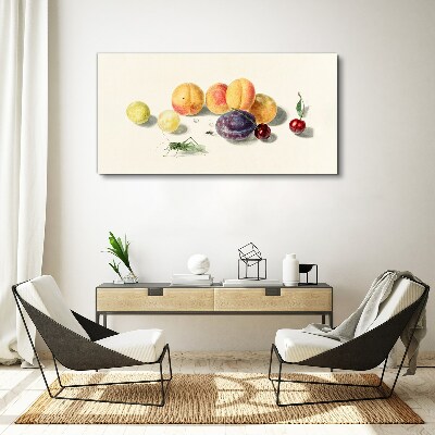 Foto auf leinwand Früchte auf weißem Hintergrund