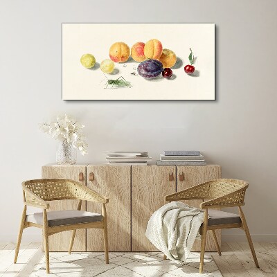 Foto auf leinwand Früchte auf weißem Hintergrund