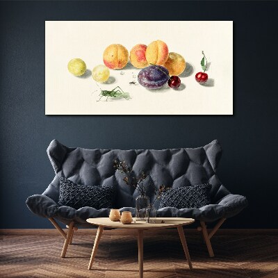Foto auf leinwand Früchte auf weißem Hintergrund