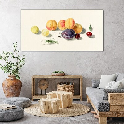 Foto auf leinwand Früchte auf weißem Hintergrund