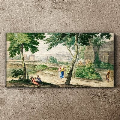 Leinwandbild Eine Szene aus dem antiken Leben