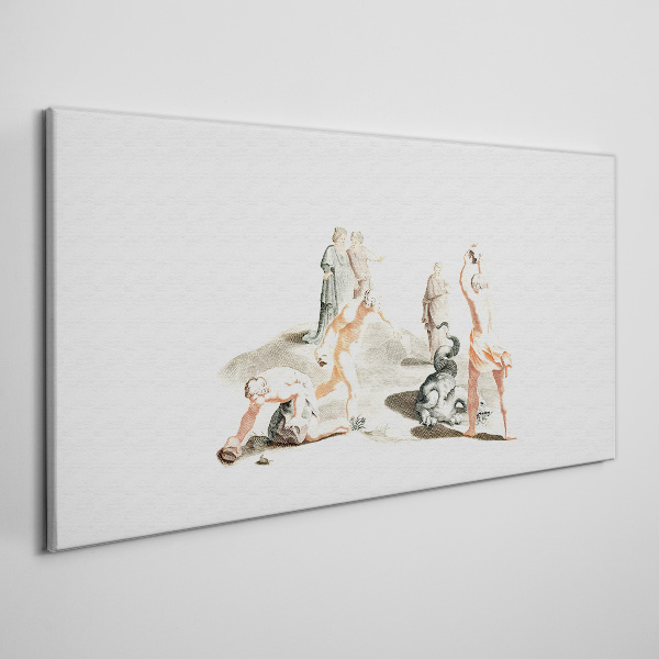 Foto auf leinwand Mythologische Szene in Pastelltönen