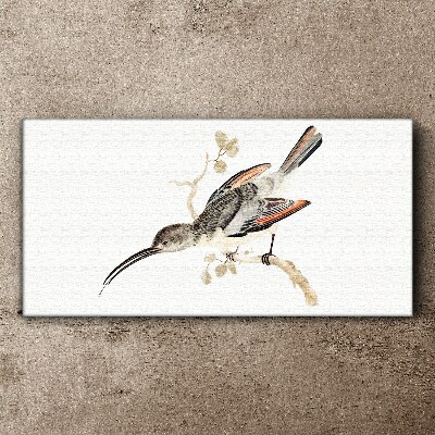 Foto auf leinwand Zeichnen eines Tiervogelzweigs