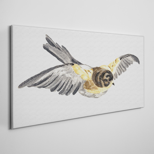 Foto auf leinwand Goldener Kanarienvogel im Flug