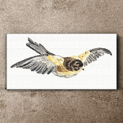 Foto auf leinwand Goldener Kanarienvogel im Flug