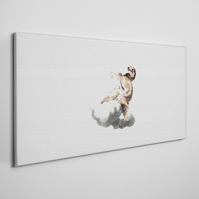 Foto leinwand Engel auf einer Wolke