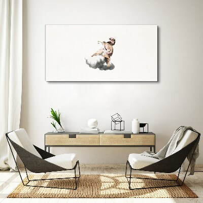 Foto leinwand Engel auf einer Wolke