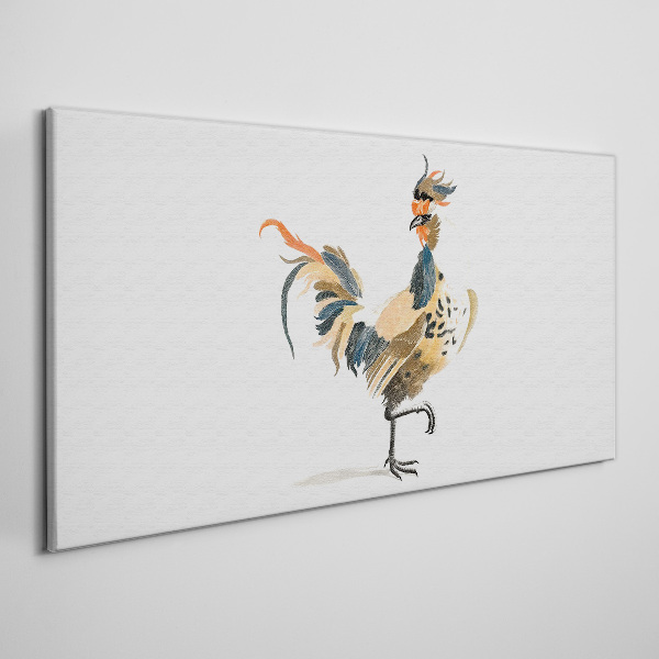 Foto auf leinwand Hahn in Aquarell