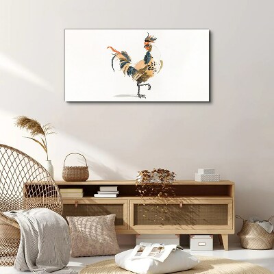 Foto auf leinwand Hahn in Aquarell