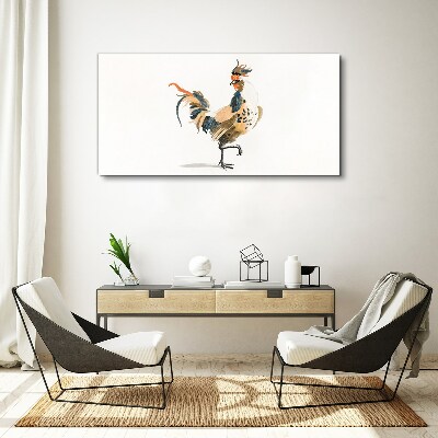 Foto auf leinwand Hahn in Aquarell