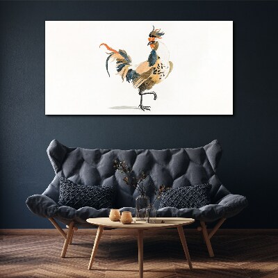 Foto auf leinwand Hahn in Aquarell
