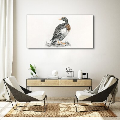 Foto auf leinwand Ente auf weißem Hintergrund