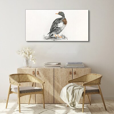 Foto auf leinwand Ente auf weißem Hintergrund