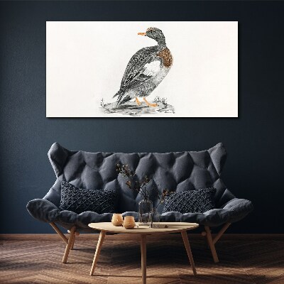 Foto auf leinwand Ente auf weißem Hintergrund