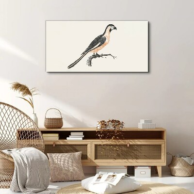 Wandbild Vogel auf einem Ast