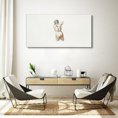 Foto auf leinwand Akt eines Mannes mit Haaren