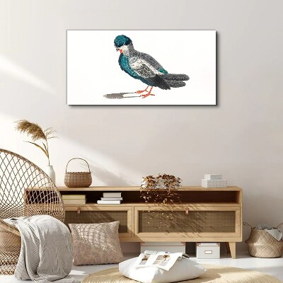 Foto auf leinwand Bunter Vogel auf weißem Hintergrund