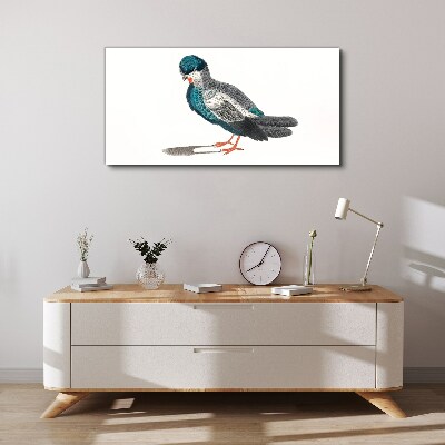 Foto auf leinwand Bunter Vogel auf weißem Hintergrund