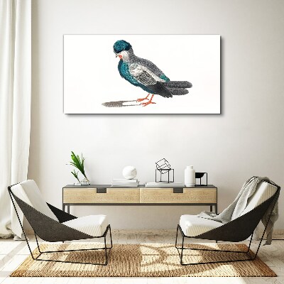Foto auf leinwand Bunter Vogel auf weißem Hintergrund
