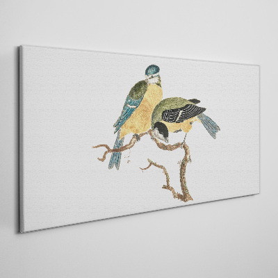 Foto auf leinwand Geflügelte Freunde auf einem Ast