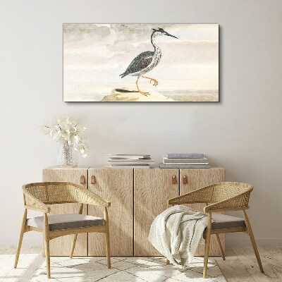 Foto auf leinwand Ein Zugvogel vor der Kulisse der Natur