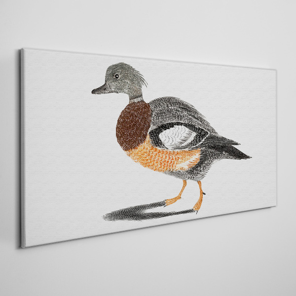 Leinwandbild Ente im grafischen Stil