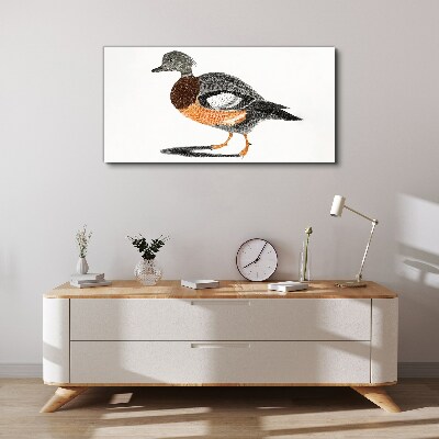 Leinwandbild Ente im grafischen Stil
