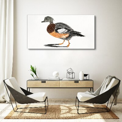 Leinwandbild Ente im grafischen Stil