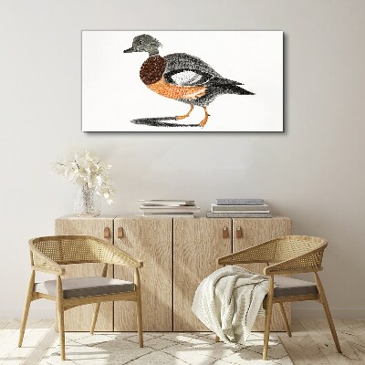 Leinwandbild Ente im grafischen Stil