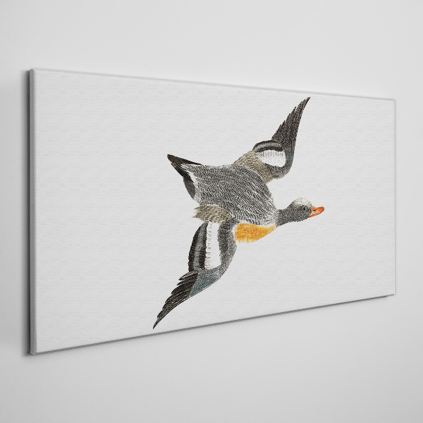 Foto auf leinwand Fliegende Gans in den Farben der Natur