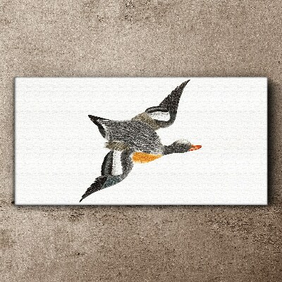 Foto auf leinwand Fliegende Gans in den Farben der Natur