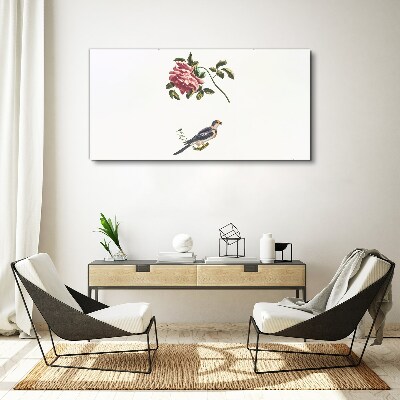 Bild auf leinwand Tier-Vogel-Zweig-Blume