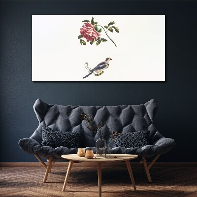 Bild auf leinwand Tier-Vogel-Zweig-Blume