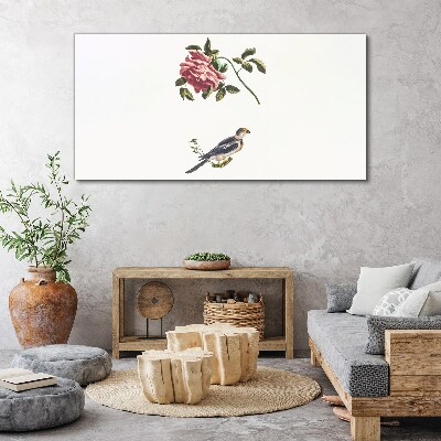 Bild auf leinwand Tier-Vogel-Zweig-Blume