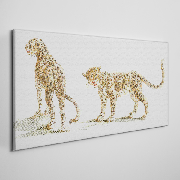 Wandbild Leoparden auf Wanderschaft