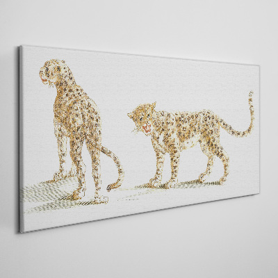 Wandbild Leoparden auf Wanderschaft